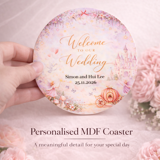 Wedding Gift Idea - Personalised MDF Coaster