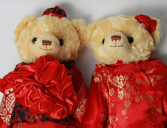 Wedding Gift Ideas - Wedding Bears in Oriental Attire