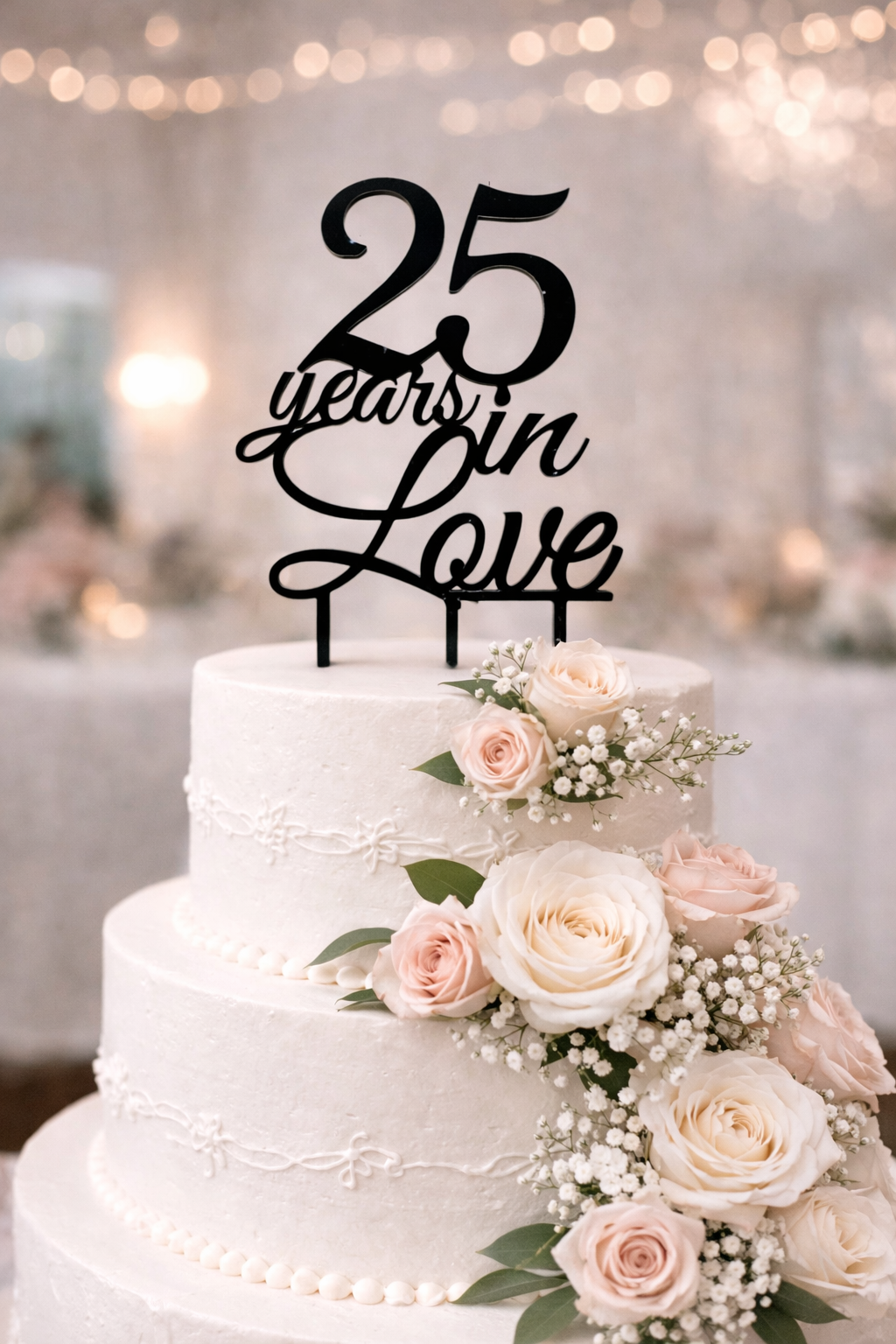 CAKE TOPPER - 25 YEARS IN LOVE