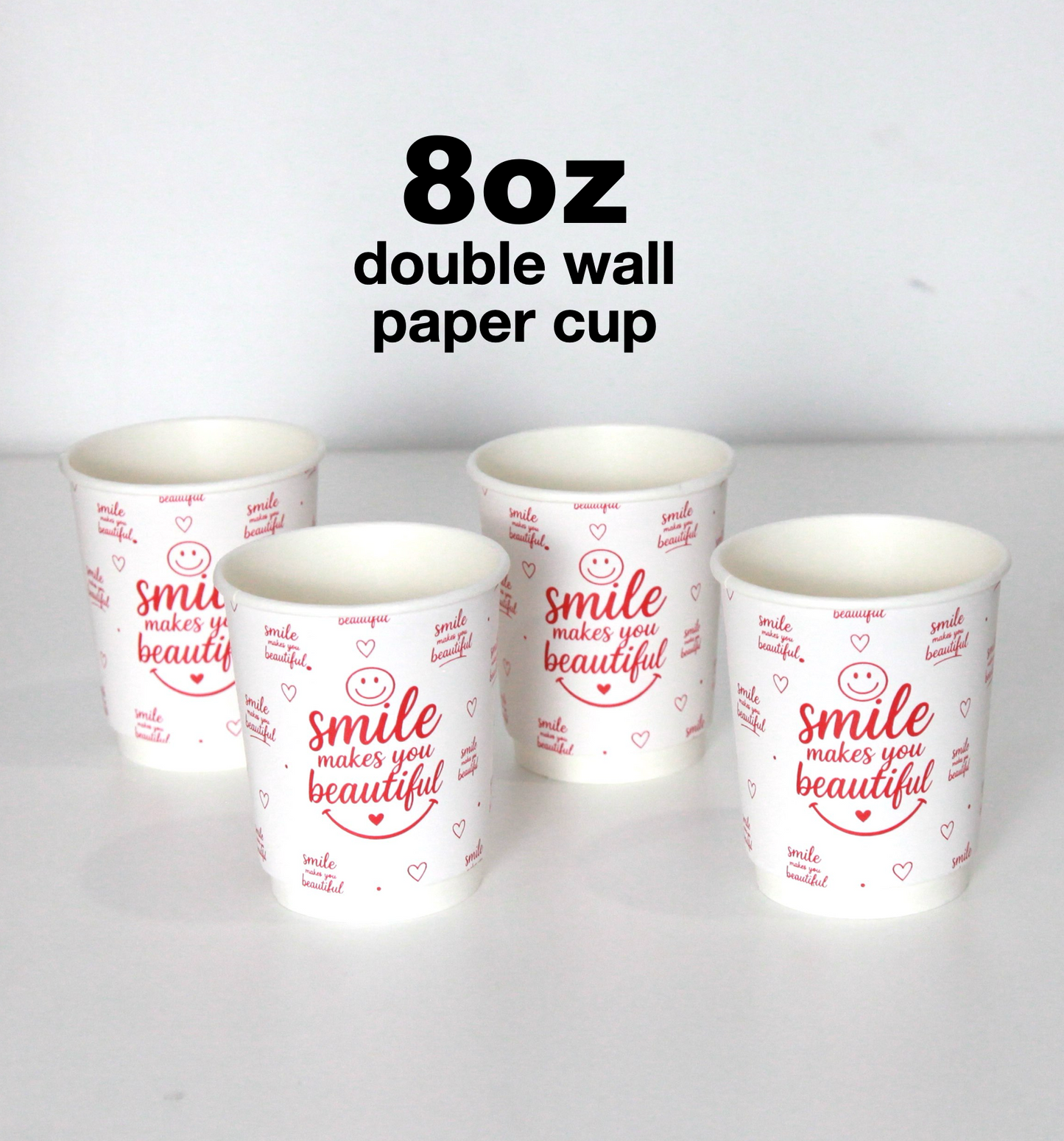 8oz DOUBLE WALL PAPER CUP (50pcs Smile)