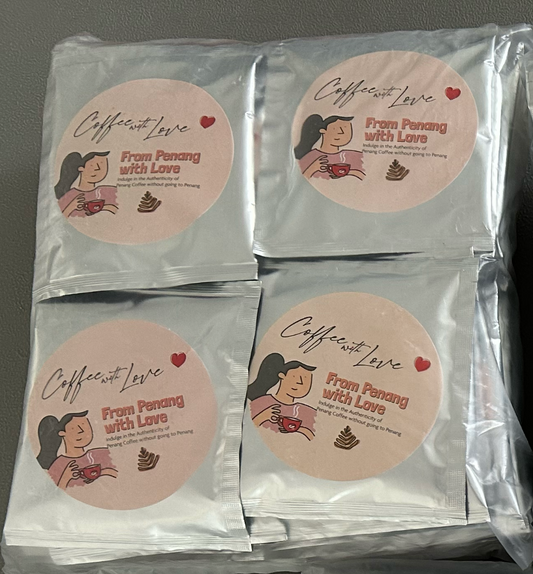 [Loose 40pcs/pack] Penang Coffee - Coffee with Love, Malaysia Hometown Coffee