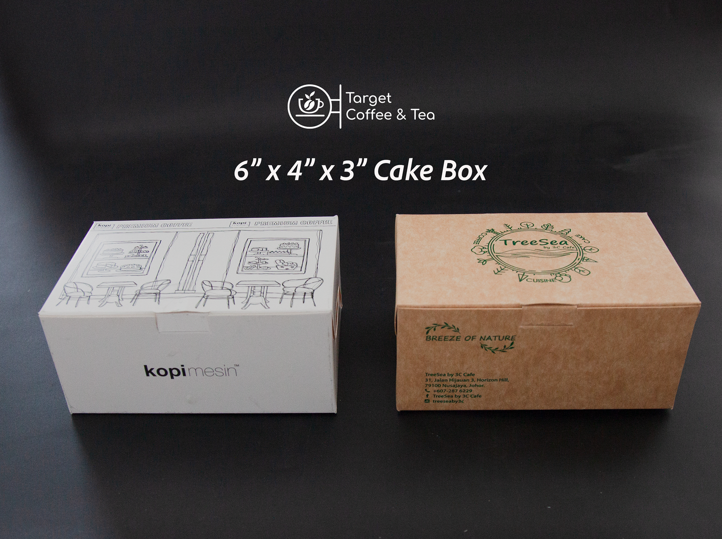 6" x 4" x 3" Cake Box [Custom Printing]