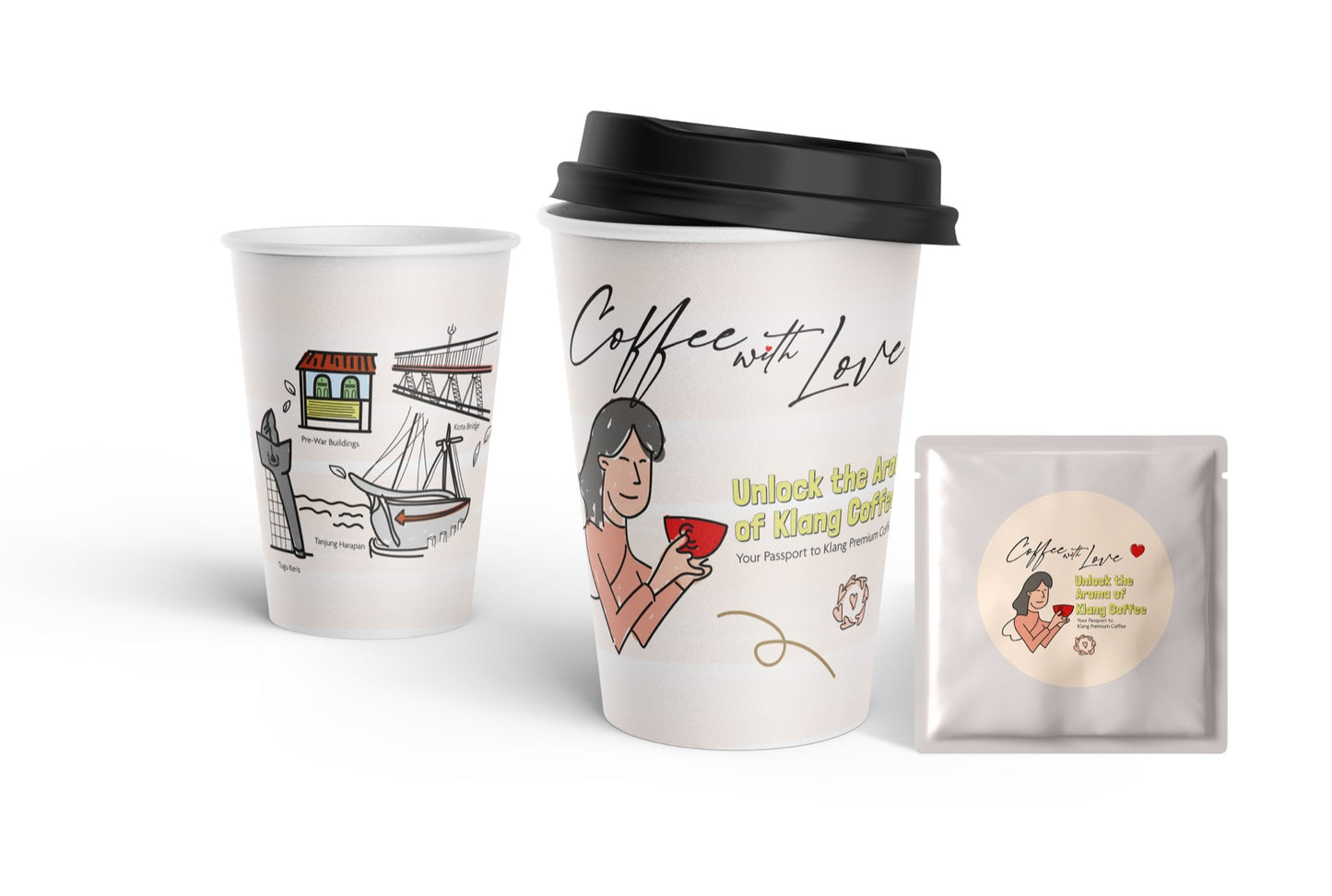 [Loose 40pcs/pack] Klang Coffee - Coffee with Love, Malaysia Hometown Coffee