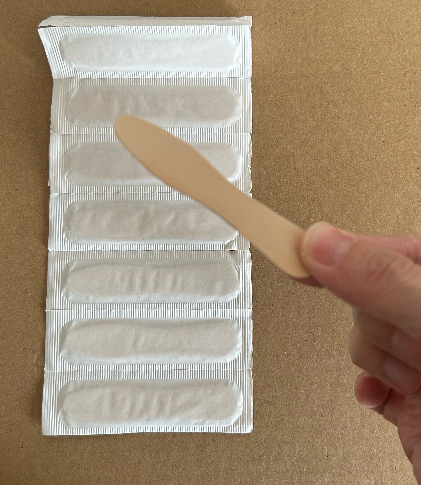 Wooden Ice Cream Spoon with Wrapper (100pcs/strip)