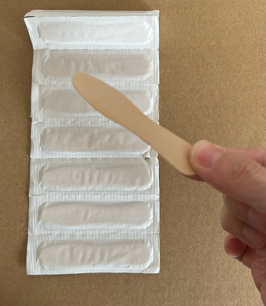 Wooden Ice Cream Spoon with Wrapper (100pcs/strip)