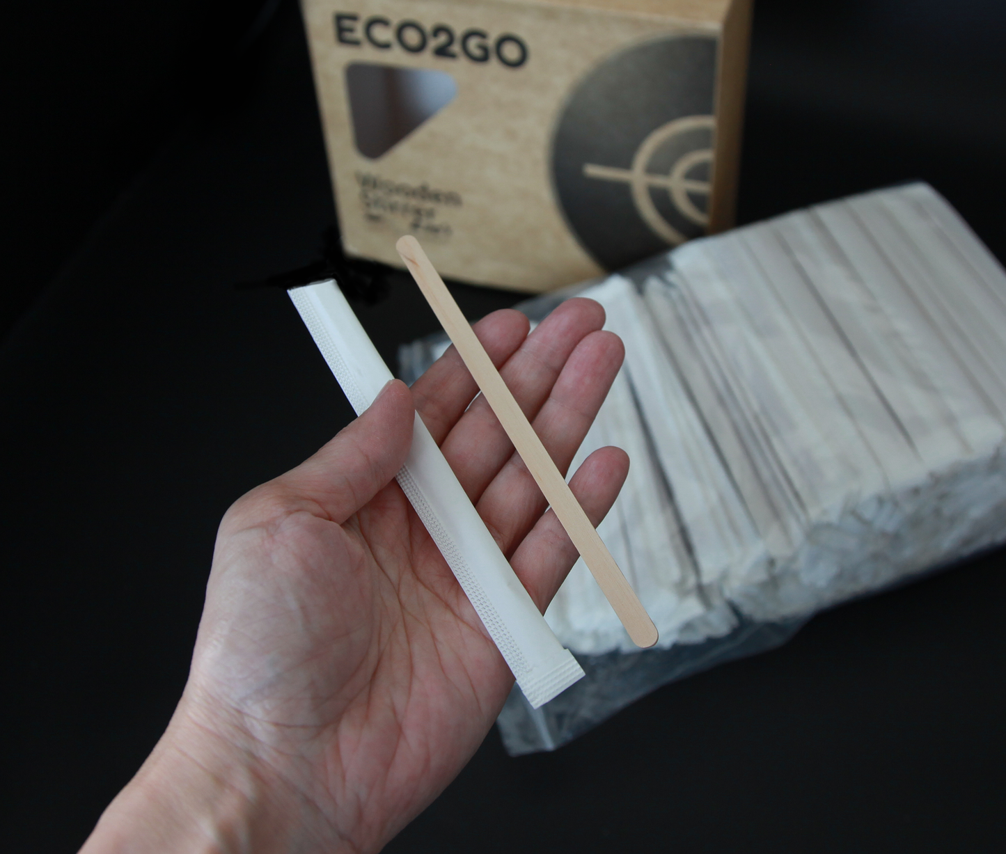 [500pcs/box] Eco Wooden Stick Stirrer