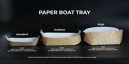 Sustainable Eco Paper Boat Tray (10pcs/pack)