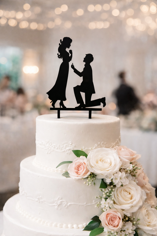 CAKE TOPPER - WEDDING PROPOSAL
